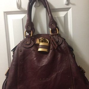 Chloe paddington large bag (burgandy)